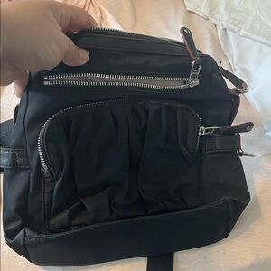 MZ Wallace Black Crossbody Bag with Silver Hardware
